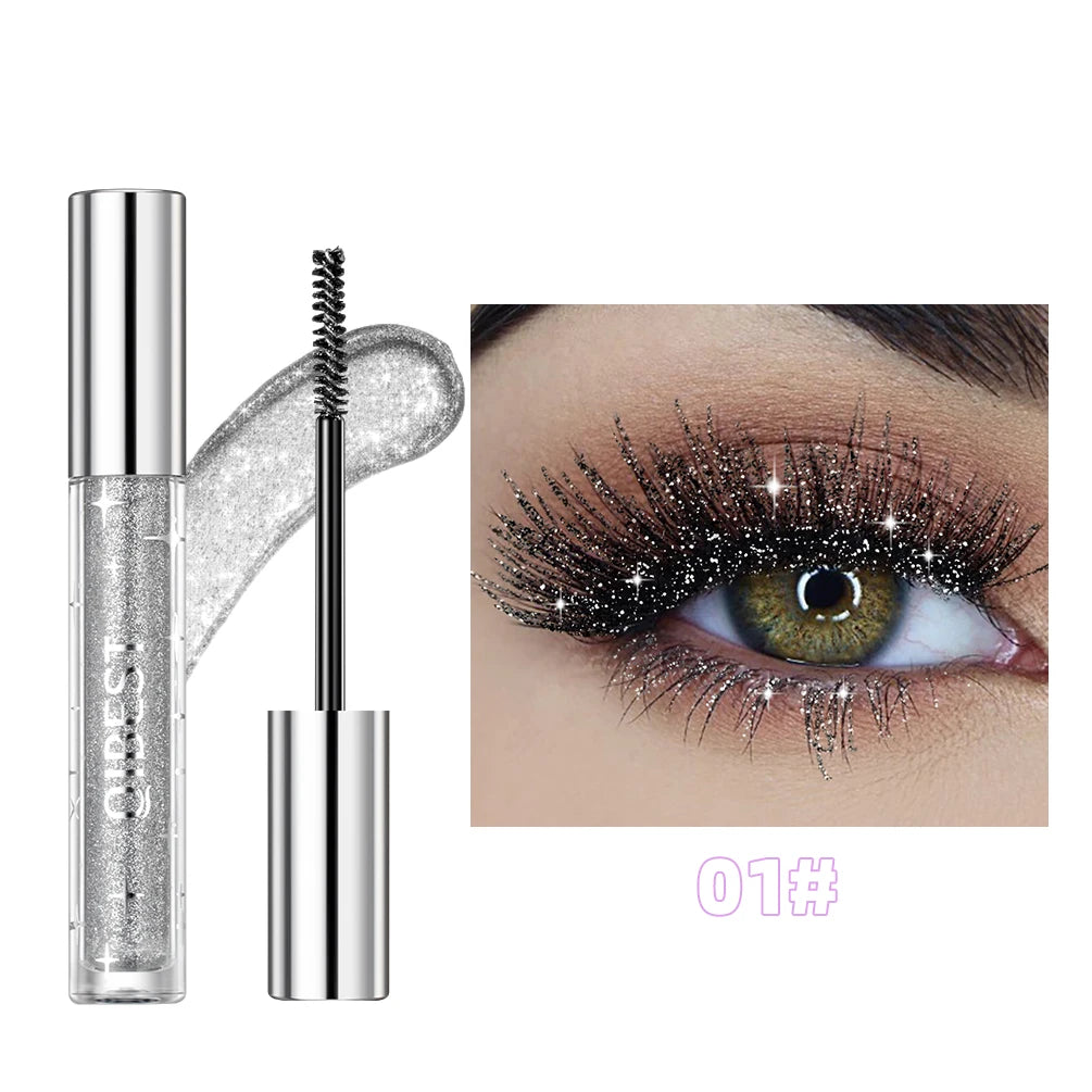 1 PC Diamond Mascara Shining Galaxy Sequins Sweat Proof Glitter Eyelashes