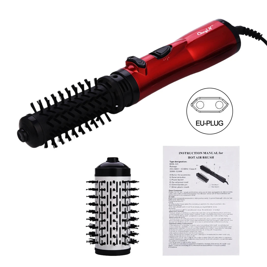 Hair Dryer Brush 2 in 1 Hot Air Spin Brush Curling Straighteningr