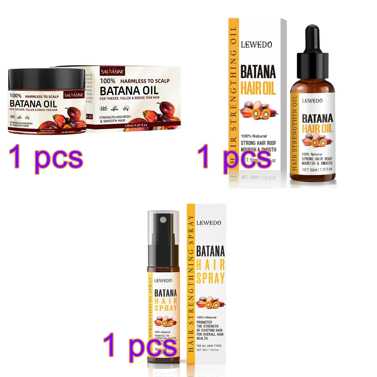 Batana Oil Conditioner Smooth Hair Essence Moisturizing Repair Hair Strengthening 