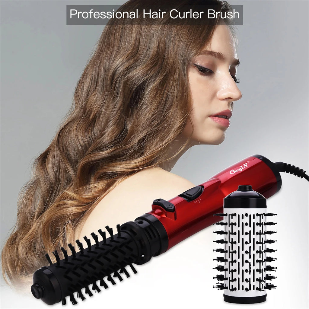 Hair Dryer Brush 2 in 1 Hot Air Spin Brush Curling Straighteningr