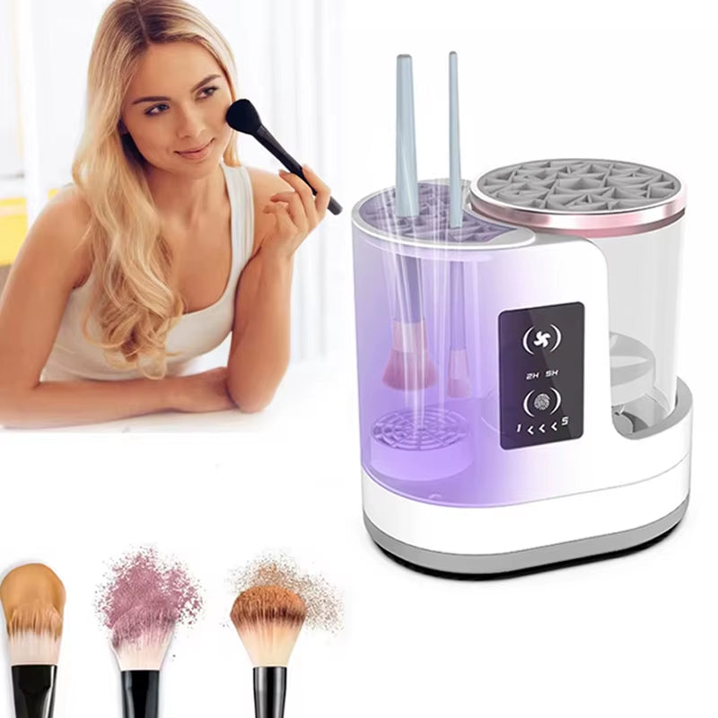 3 in 1 Electric Makeup Brush Cleaner Machine with Makeup Brush Dryer