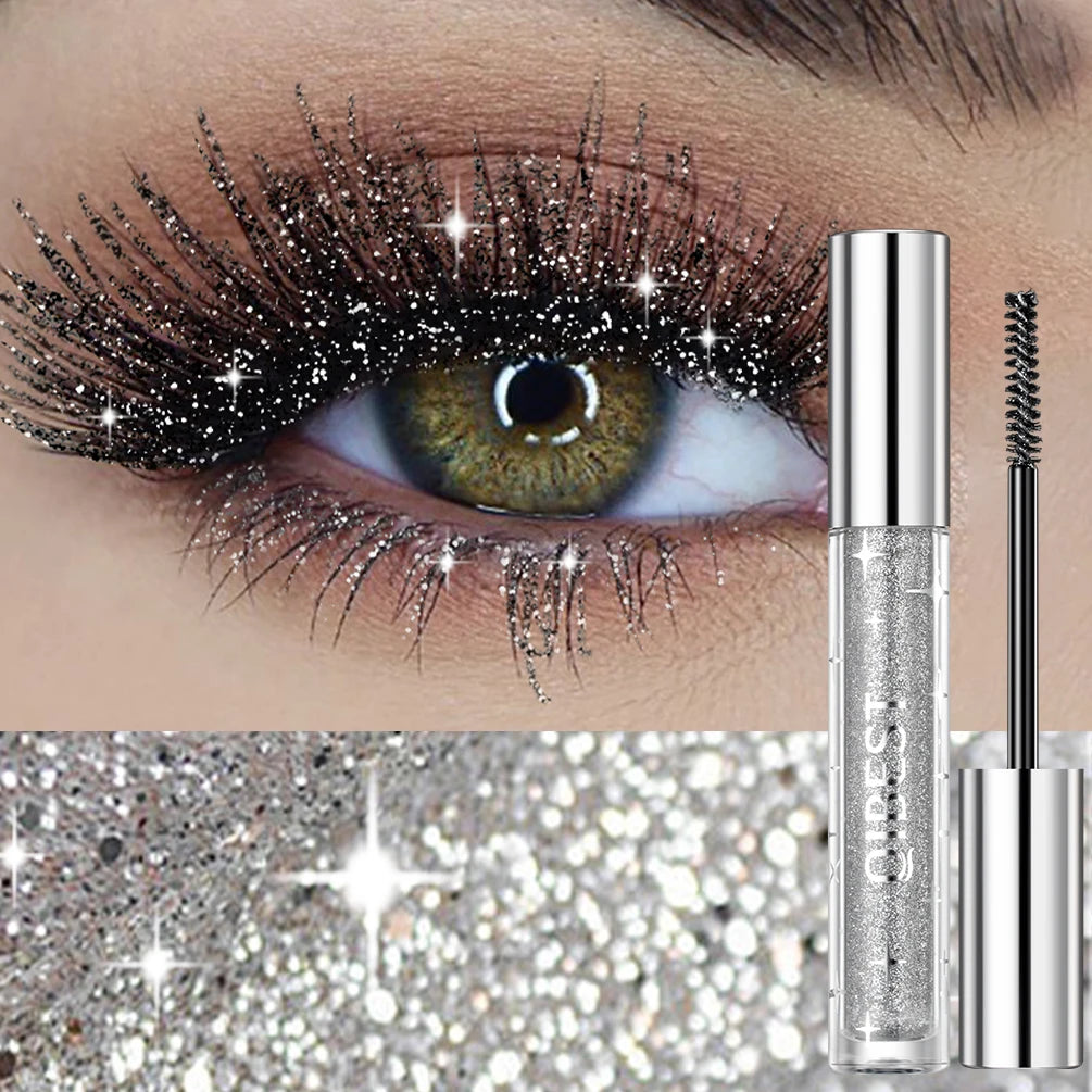 1 PC Diamond Mascara Shining Galaxy Sequins Sweat Proof Glitter Eyelashes