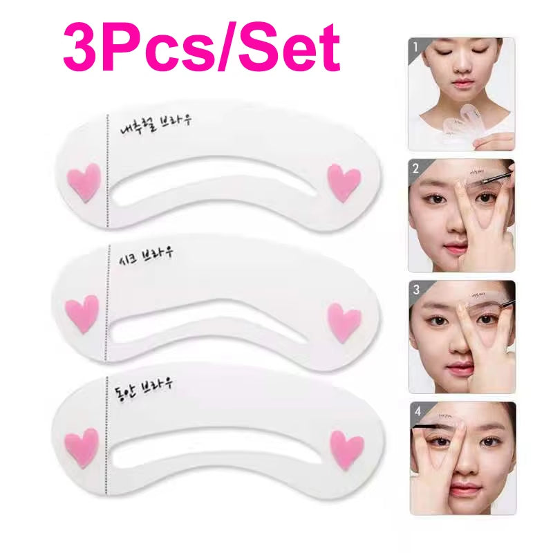 1 Set Reusable 8 In1 Eyebrow Shaping Template Helper Eyebrow 