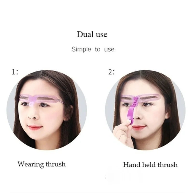 1 Set Reusable 8 In1 Eyebrow Shaping Template Helper Eyebrow 
