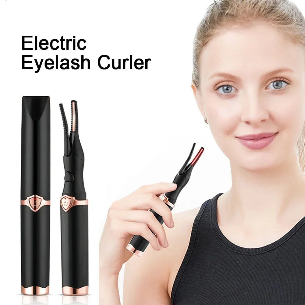 2-In-1 Portable Heated Eyelash Curler, Long-Lasting Curling Comb