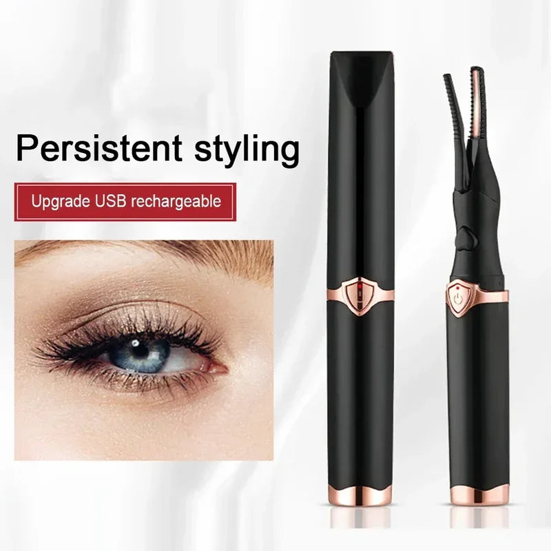 2-In-1 Portable Heated Eyelash Curler, Long-Lasting Curling Comb