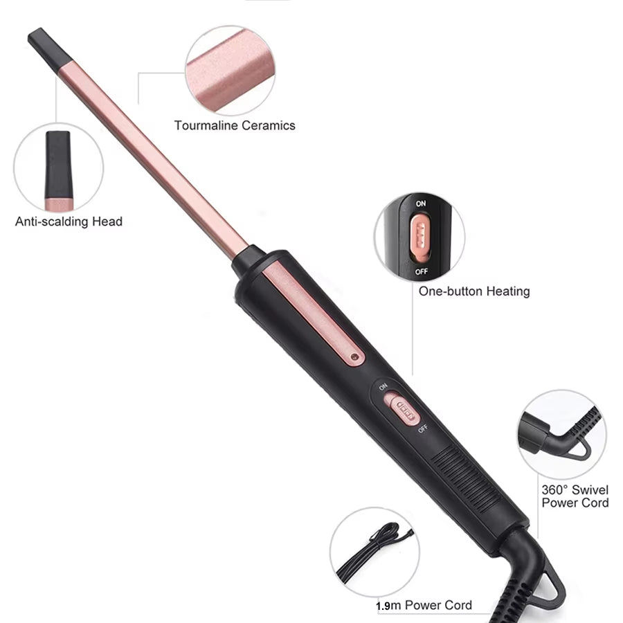 9mm Professional Curling Iron – Tight, Lasting Curls