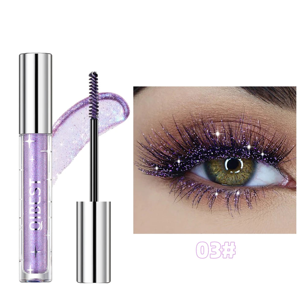 1 PC Diamond Mascara Shining Galaxy Sequins Sweat Proof Glitter Eyelashes