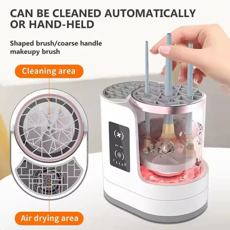 3 in 1 Electric Makeup Brush Cleaner Machine with Makeup Brush Dryer