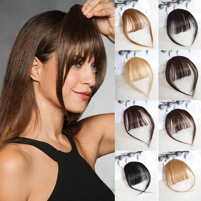 100% Human Hair Bangs – Lightweight & Invisible Clip-In