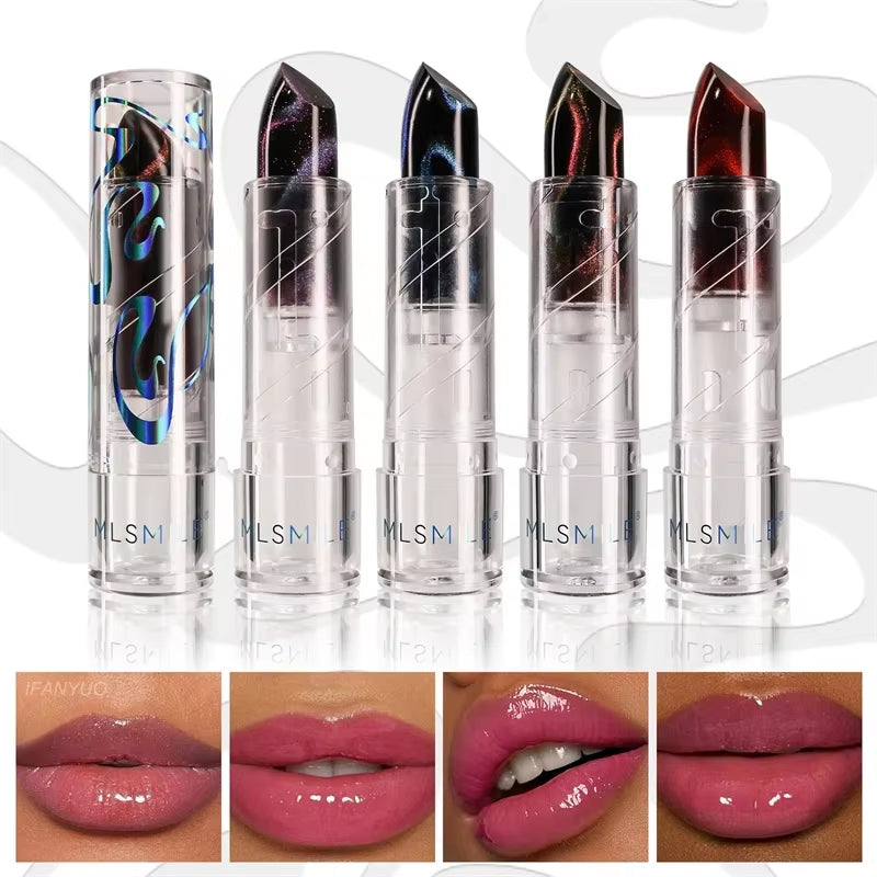 4 Color Temperature Color Changing Lipstick Moisturizing Mirror Glitter 