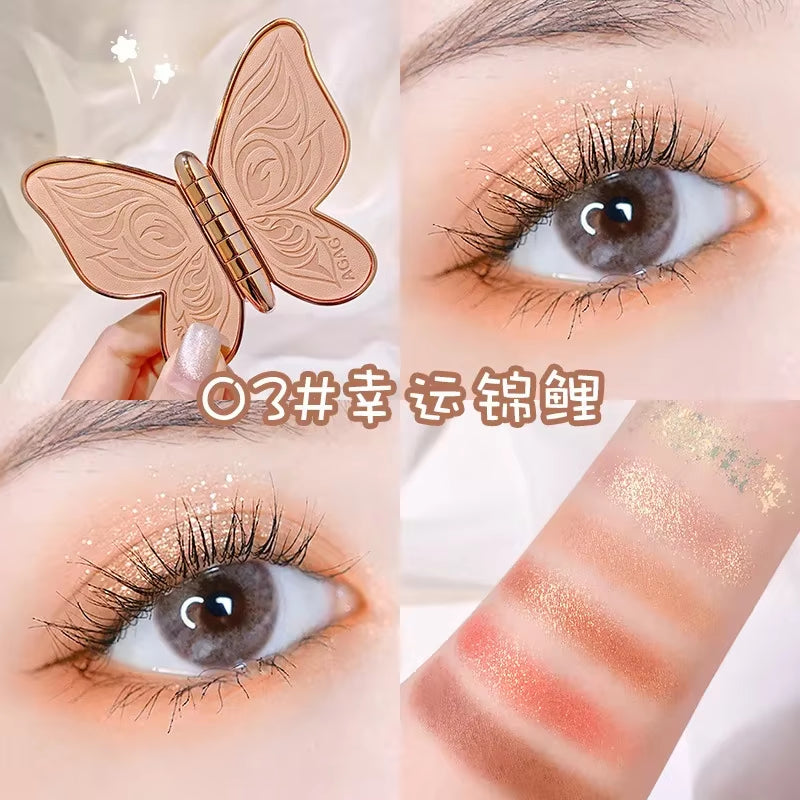 Butterfly Eye Shadow Six Color Eyeshadow Palette Easy
